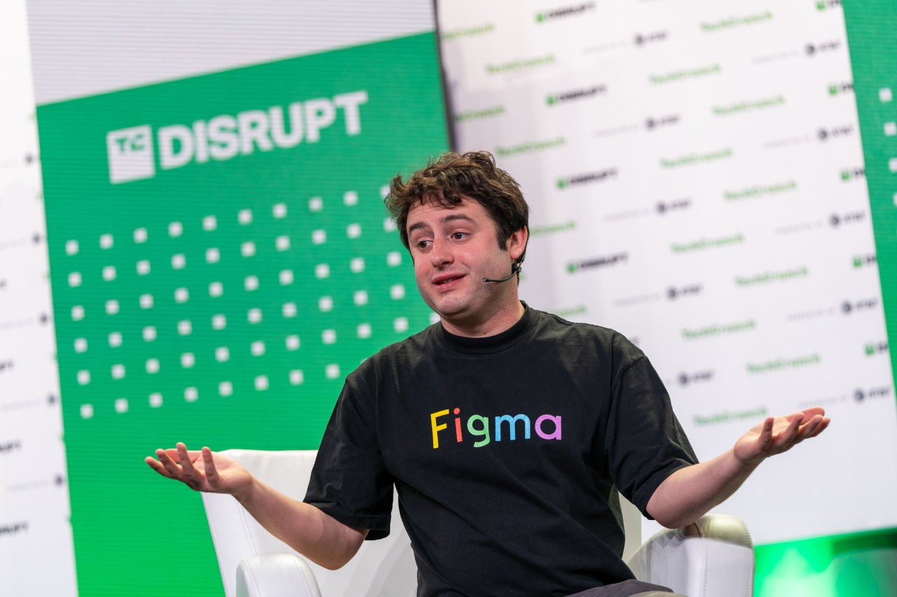 Dylan Field, CEO at Figma on the TechCrunch Disrupt stage in San Francisco on October 20, 2022. Image Credit: Haje Kamps / TechCrunch