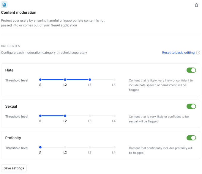 Lakera Guard content moderation controls